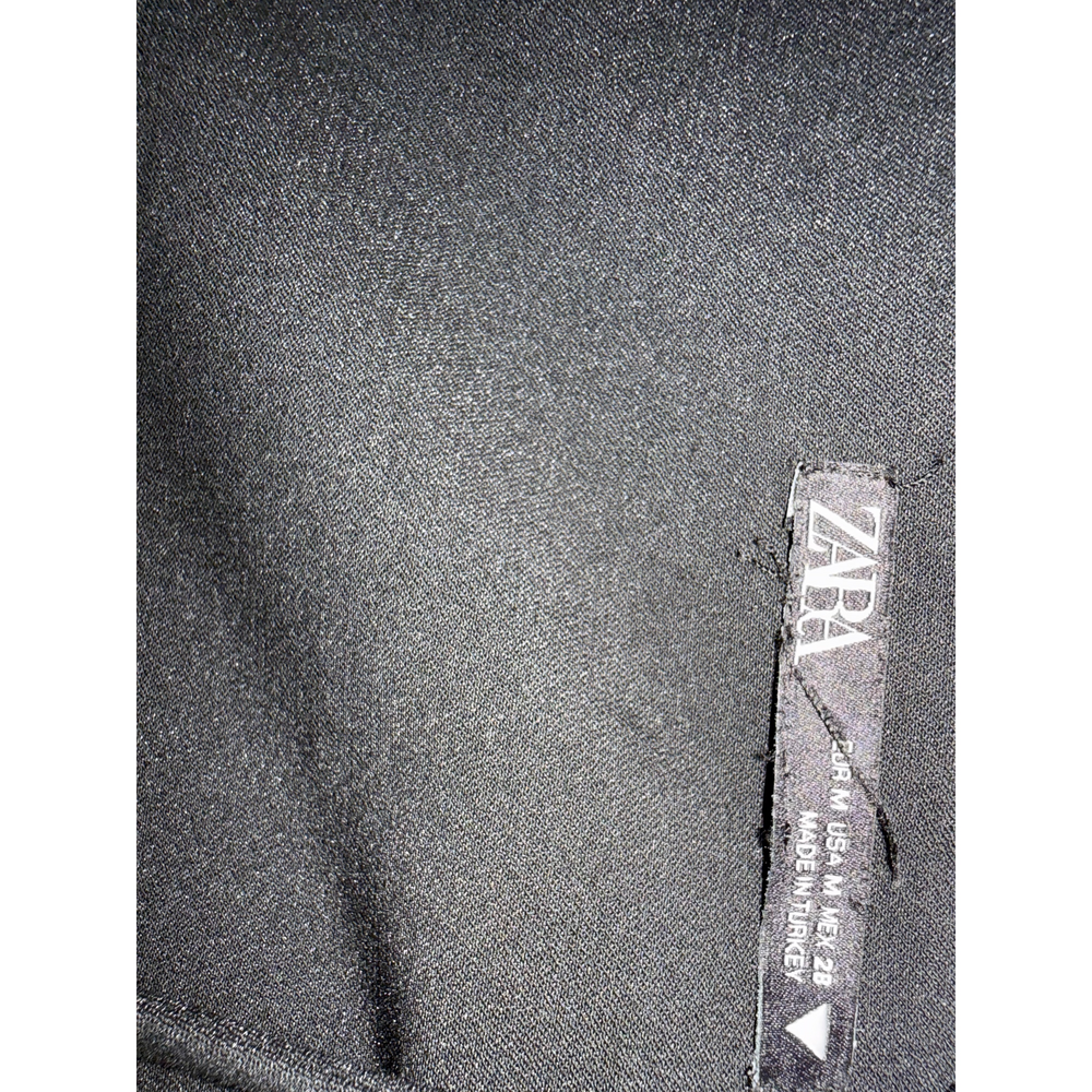 Zara Black Strapless Tube Top with Buckle Strap - Picture 2 of 4